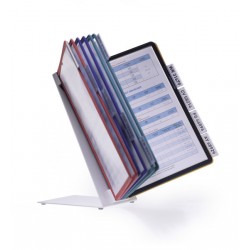 Durable 5570 00 Vario Table Display with 10 Panels, A4 Assorted Colour